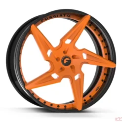 black and orange 22 inch forgiato wheels for sale