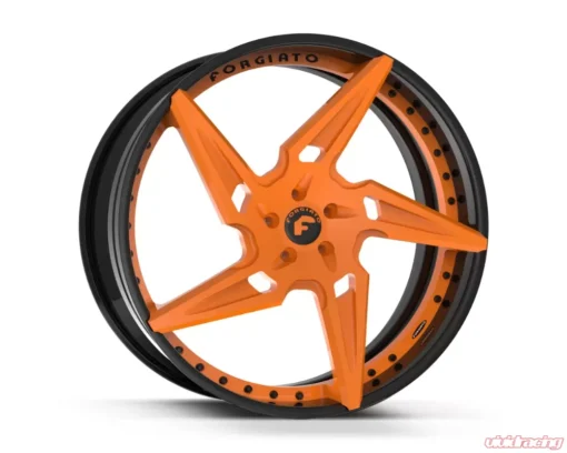 black and orange 22 inch forgiato wheels for sale