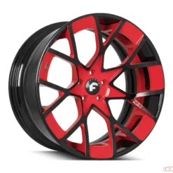 red and black 32 inch forgiato rims for sale